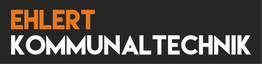 Logo mit der Aufschrift "Ehlert Kommunaltechnik" in orange und weiß auf schwarzem Hintergrund.