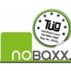 Grünes Logo mit „noBaxx“ und TÜG-Zertifikat-Emblem rechts oben.