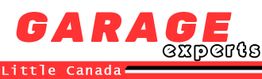 Logo reads "GARAGE experts" with "Little Canada" below in red and white.
