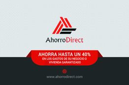 Logo de AhorroDirect con texto: "Ahorra hasta un 40% en gastos de negocio o vivienda".