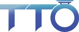 Blaues TTO-Logo auf weißem Hintergrund, mit stilisiertem Uhrendesign oberhalb des 'O'.