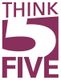 Textgrafik in lila: "THINK 5 FIVE" auf weißem Hintergrund.