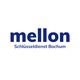 Logo: "mellon" in blau, darunter "Schlüsseldienst Bochum" in kleinerer Schrift.