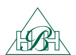 Grünes Logo mit Dreieck und den Buchstaben HBH, wobei B stilisiert im Zentrum steht.