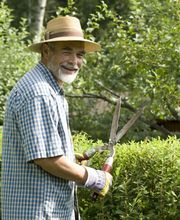 Hillfe bei der Gartenarbeit