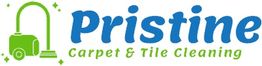 Logo of Pristine Carpet & Tile Cleaning with a vacuum icon and blue and green text.