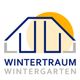 Logo mit Haus und Sonne, Text: "Wintertraum Wintergarten".