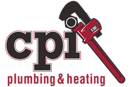 Logo with the letters "cpi" and a red pipe wrench forming part of the letter "p".