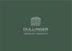 Logo mit stilisiertem Gebäude, Text: "Dullinger Immobilien · Verwaltung" auf grünem Hintergrund.
