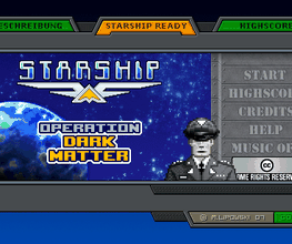 InGame Screen des Flashgames Starship Operation Dark Matter