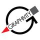 Logo con cerchio nero, freccia rossa e parola "GRAPHIVITY" in diagonale.