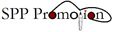 Logo: "SPP Promotion" mit zwei roten Kreisen und einer darüber gezeichneten Linie.