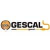 Logotipo de GESCAL con un diseño de tubería amarilla y un círculo naranja a la izquierda.