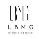 Logo "LBMG Studio Legale" con design elegante in bianco e nero.