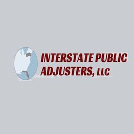Logo of Interstate Public Adjusters, LLC with a globe graphic on a gray background.