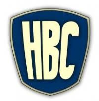 Blauw-wit HBC-logo in schildvorm.