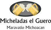 Dos jarras de cerveza chocando con espuma y texto "Maravato Michoacán" debajo.