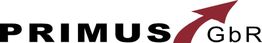 Logo mit Schriftzug "PRIMUS GbR" und rotem Pfeil nach oben.