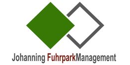 Logo von Johanning Fuhrpark Management mit grünem Quadrat und grauem Rahmen.