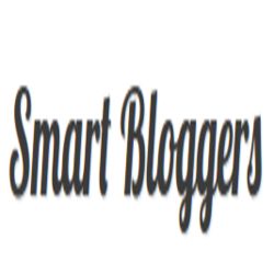 "Smart Bloggers" in stylized black script on a white background.