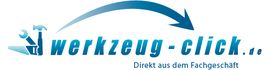 Logo mit Werkzeugen und Pfeil, Text: "werkzeug-click.de - Direkt aus dem Fachgeschäft".