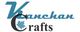 Logo mit dem Text "Kanchan Crafts", und ein Blatt im Buchstaben "C" integriert.
