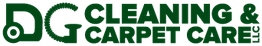 Logo of DG Cleaning & Carpet Care, featuring stylized green text.