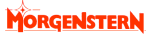 Roter Schriftzug "Morgenstern" mit Sternmotiv über dem ersten Buchstaben.