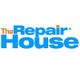 Logo met tekst: "The Repair House" in blauw en oranje.