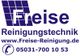 Logo von Freise Reinigungstechnik mit Website und Telefonnummer: 05031-700 10 53.