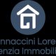 Logo blu con casa stilizzata, testo: "Giannaccini Lorenzo Agenzia Immobiliare".