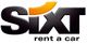 Logo de Sixt, empresa de alquiler de autos, con letras negras y un detalle naranja.