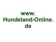 Text: www.Hundeland-Online.de, grüner Text auf weißem Hintergrund.