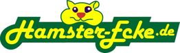 Logo mit gelbem Hamsterkopf über grünem Text "Hamster-Ecke.de".