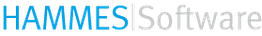 Text: "HAMMES|Software" in blauer und grauer Schrift.