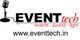 Logo mit Mikrofon, Text "EVENTtech: events, sound, light" und Webseite www.eventtech.in.