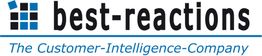 Logo mit Text: "best-reactions - The Customer-Intelligence-Company" und blauen Quadraten links.