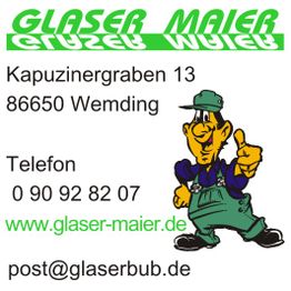 Comic-Handwerker mit Kontaktinfo: Kapuzinergraben 13, 86650 Wemding, www.glaser-maier.de, Telefon.