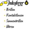 Logo von Inkofefer mit Text: Brillen, Kontaktlinsen, Sonnenbrillen, Uhren. Seit 1968.
