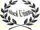 Texto "Stock Union" rodeado de dos ramas de laurel negras cruzadas.