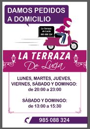 Motociclista ofrece servicio a domicilio de La Terraza de Lucía con horarios específicos.