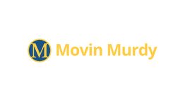 Movin Murdy logo in yellow and blue with a stylized "M" inside a circle.