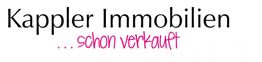 Kappler Immobilien-Logo mit pinkem Schriftzug "...schon verkauft".