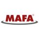 MAFA-Logo in Rot mit grauem Halbkreis darunter auf weißem Hintergrund.