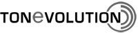 Logo mit dem Text "TONEVOLUTION" und einem Kreis mit Schallwellen rechts.
