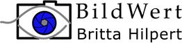 Logo mit Kamera-Symbol und der Aufschrift "BildWert Britta Hilpert".