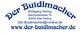 Der Buidlmacher Logo mit Adresse und Website in blauer Schrift.
