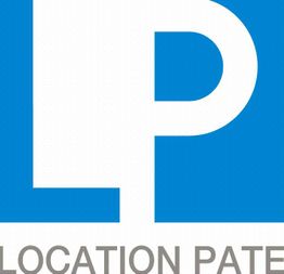 Blaues Logo mit weißem "L" und "P" und Text: "LOCATION PATENT" darunter.