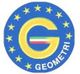 Logo rotondo blu con stella, "G" gialla al centro e scritta "GEOMETRI" in bianco.