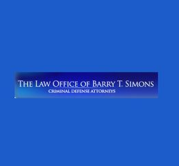 Blue sign: "The Law Office of Barry T. Simons, Criminal Defense Attorneys."